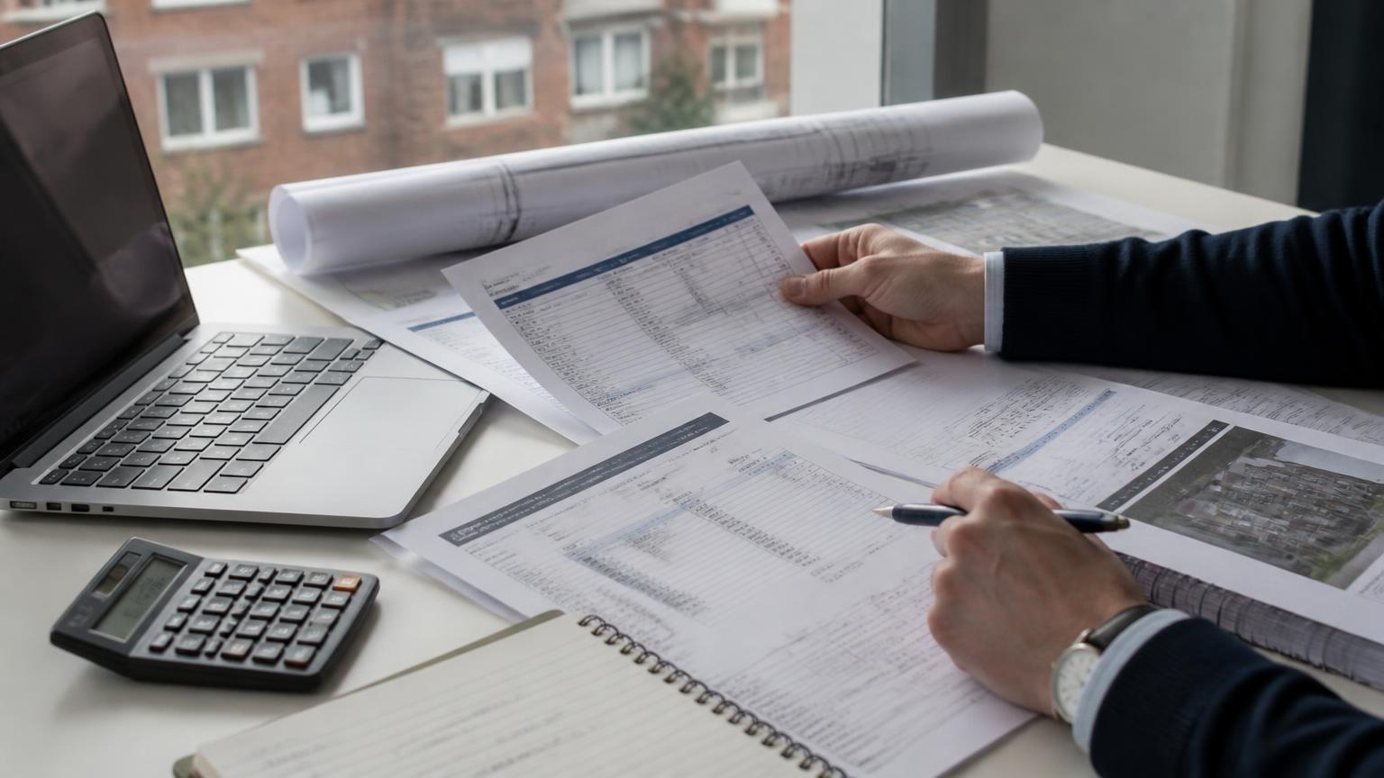 Property manager reviewing contractor quotations for a Section 20 consultation