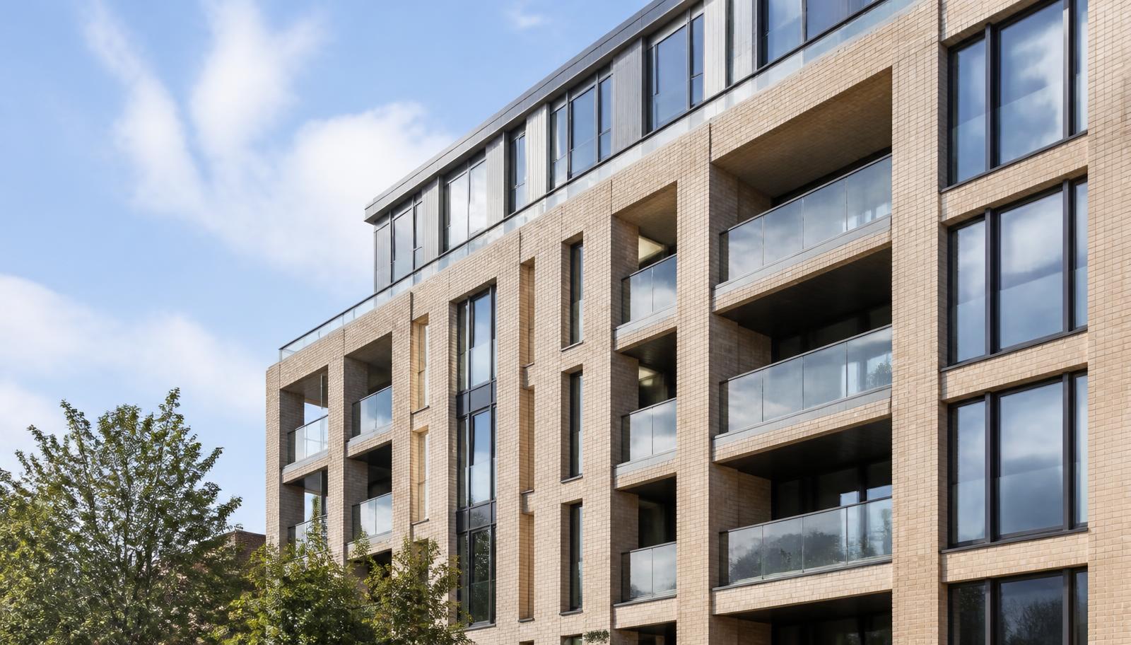 Modern residential apartment building in London
